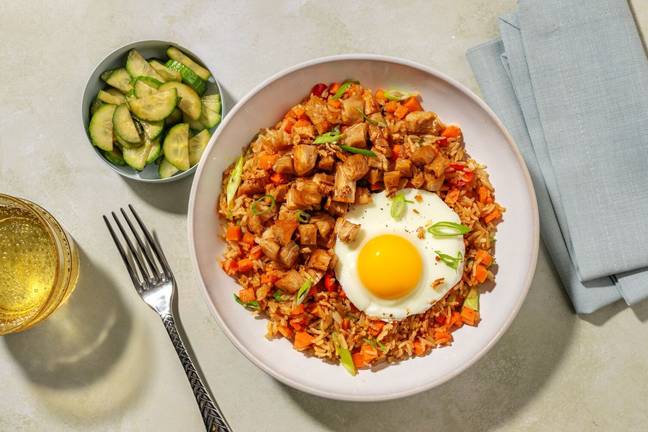 Riz sauté aux émincés veggie & spicy sriracha