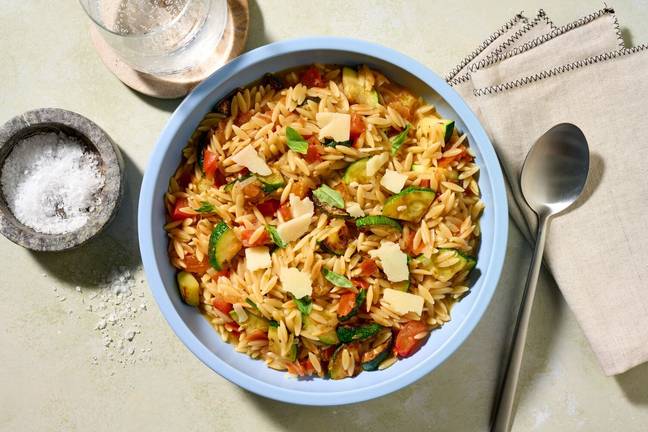One pot d'orzo : ossau-Iraty AOP & courgette