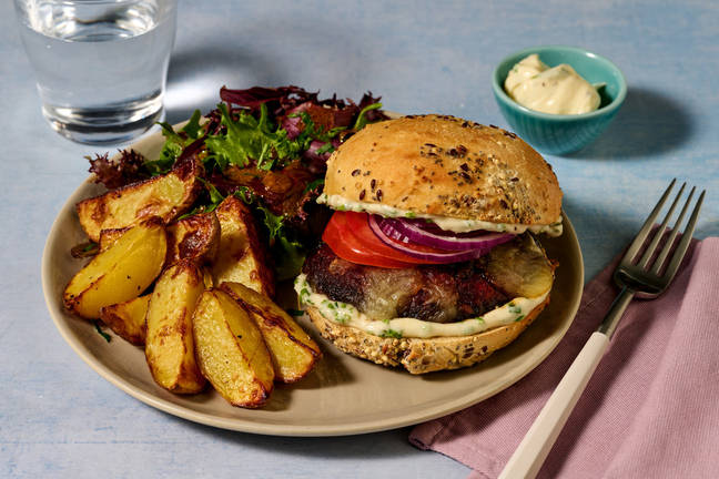 Burger veggie : portobello, cheddar & potatoes