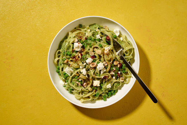 Tagliatelle fraîches & crème de petits pois