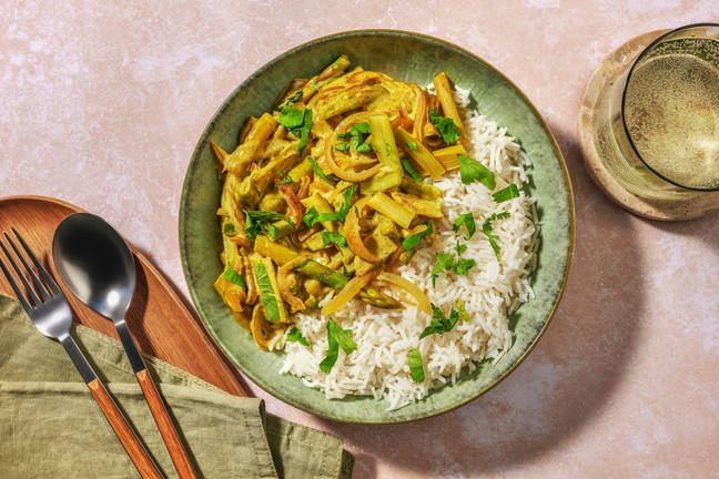 Curry vert d'asperges & coco à la thaï