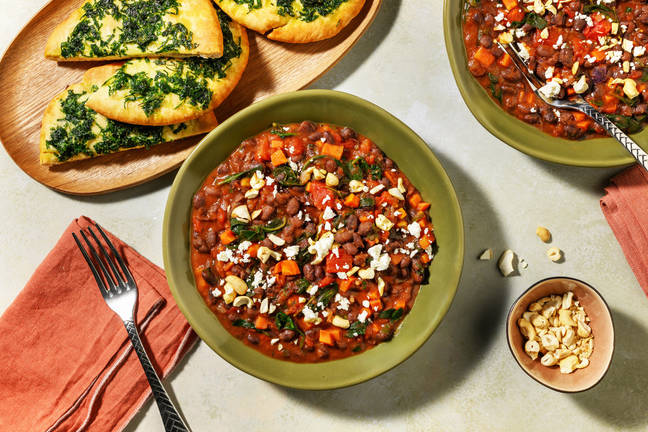 Ragoût ghanéen façon Atidua & pitas aux herbes