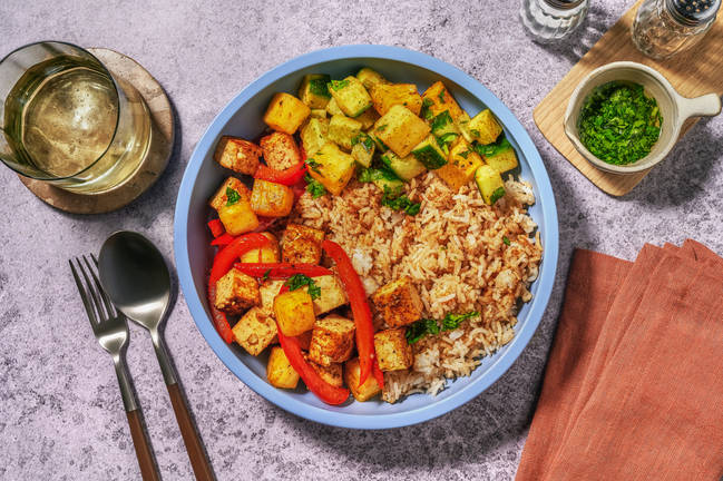 Spicy Jerk bowl à la jamaïcaine : tofu & ananas