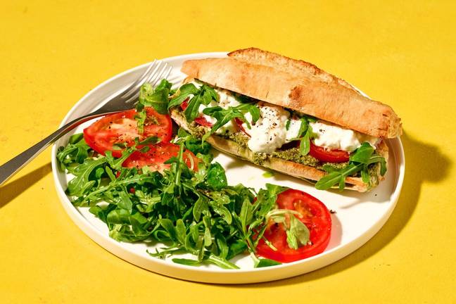 Sandwich burrata & tomates façon caprese