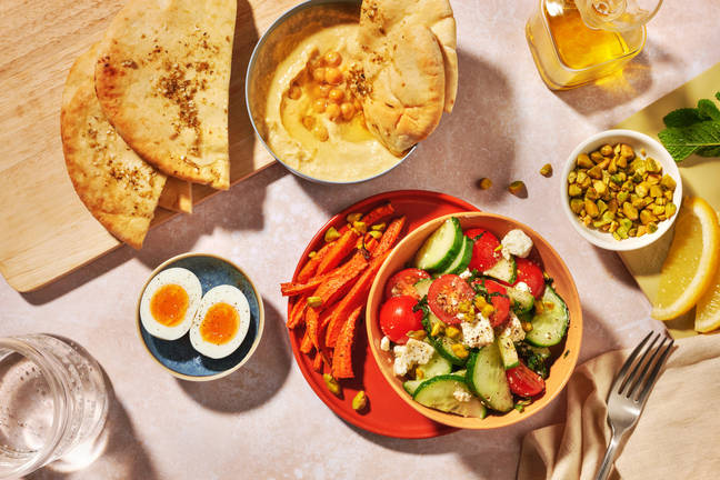Man'ouché libanais : pita, zaatar & houmous