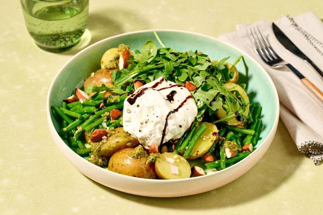 La Primavera : grenailles, burrata & haricots