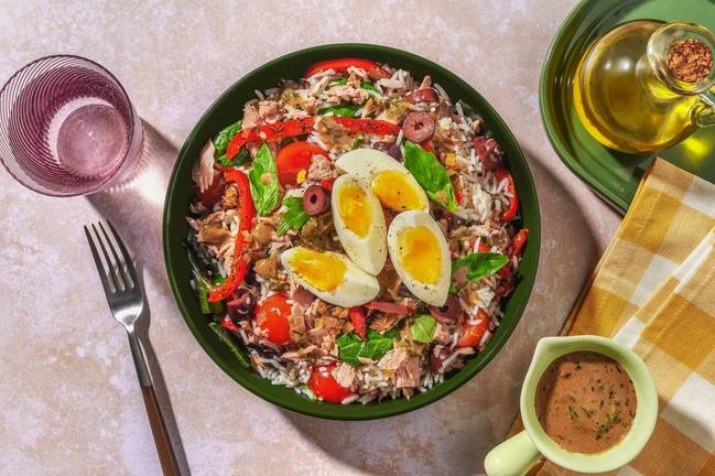 La Presque Niçoise : thon, riz & olives