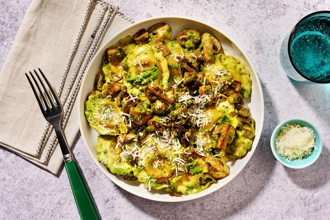 Ravioli courge-sauge & pesto de chou kale
