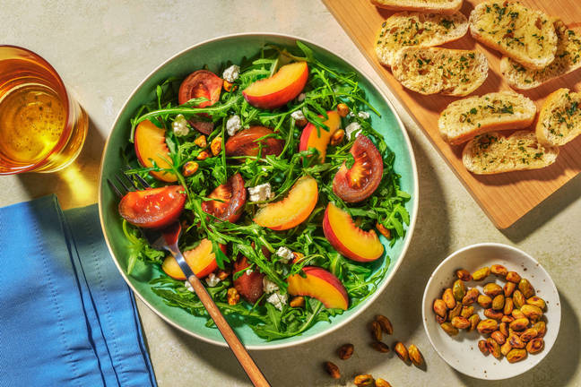 La Plaisir : chèvre, nectarine & tomate côtelée