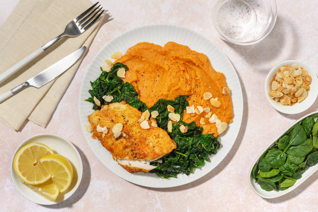 Lieu & purée de lentilles corail au paprika