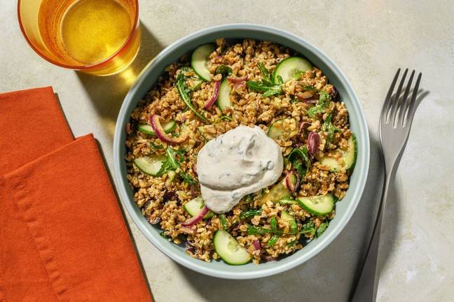 La Piquante : freekeh, labneh & harissa