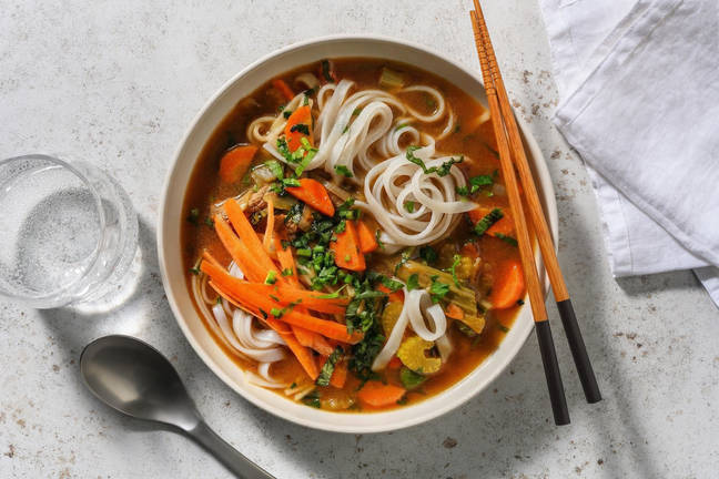 Soupe de bœuf & nouilles de riz façon Pho Viêt