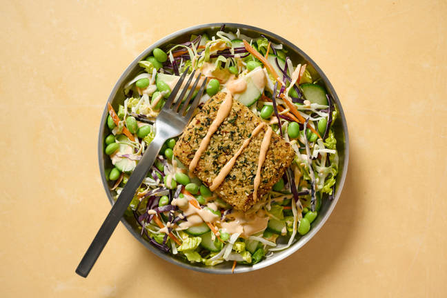 Bowl minute de poisson pané & edamame