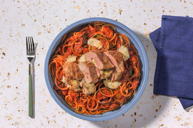 Gevulde varkenshaas met buffelmozzarella