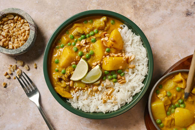 Zanzibar Style Pulled Aubergine and Potato Curry