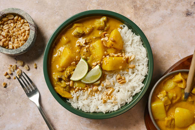 Zanzibar Style Pulled Aubergine and Potato Curry
