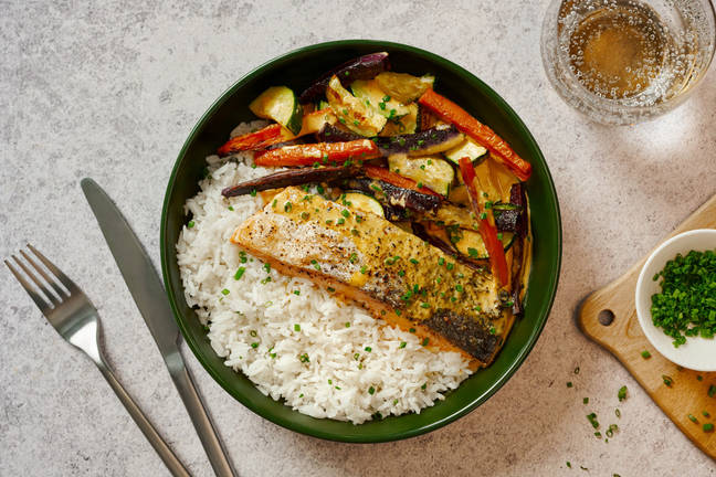 Saumon & sauce curry-coco parfumée