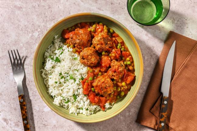 Boulettes de bœuf façon keema matar indien