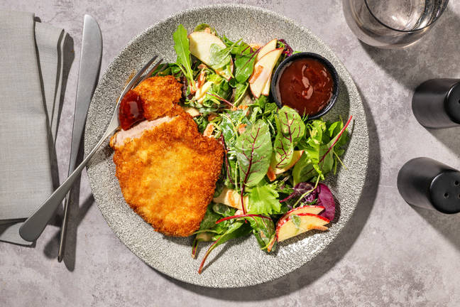 Schnitzel de porc & sauce BBQ maison