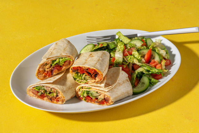 Wraps express thon à la harissa & crudités