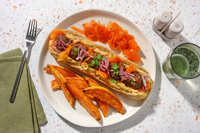 Hot dog boulettes de porc façon Banh Mi