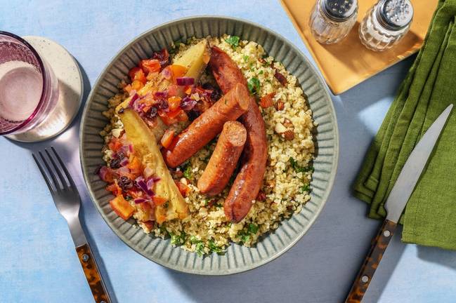 Boulgour & merguez aux saveurs maghrébines