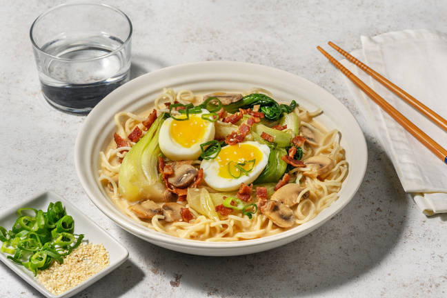 Soupe de nouilles au porc & pak choï