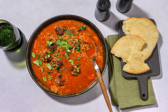 Chorba au freekeh & boulettes de bœuf