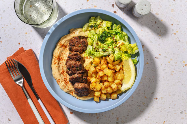Mezze libanais : boulettes de bœuf & houmous