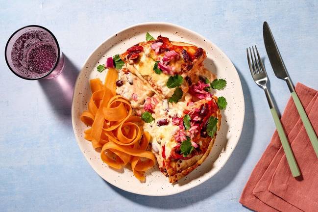 Tortillas gratinées au cheddar façon Taco Torte