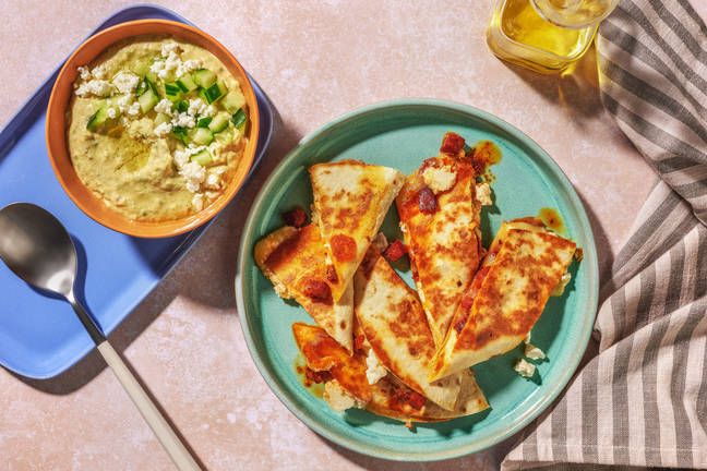 Quesadillas au chorizo & duo de fromages