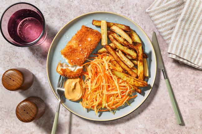 Koreansk inspireret 'fish and chips'