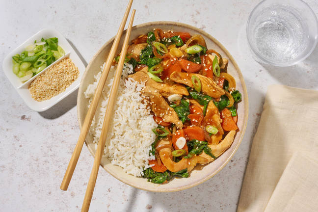 Rask japansk kylling-oyakodon