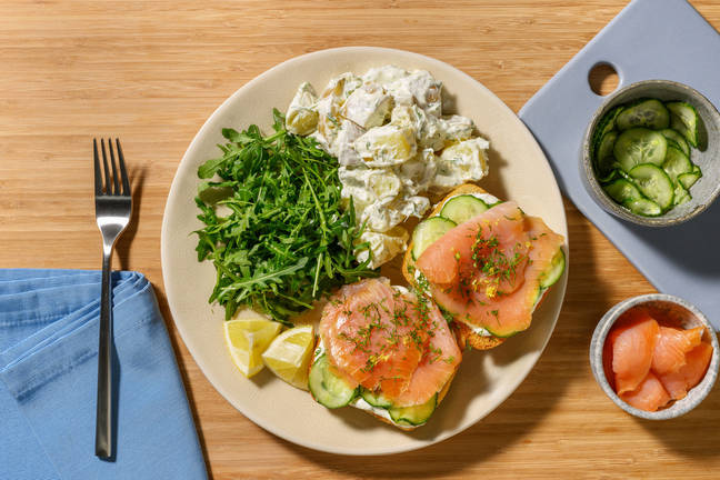 Smørrebrød Inspired Smoked Salmon Open Sandos