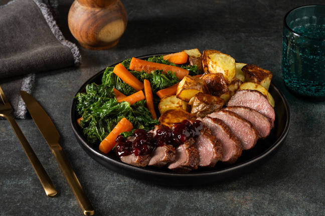 Duck Breast in Balsamic Cranberry Sauce