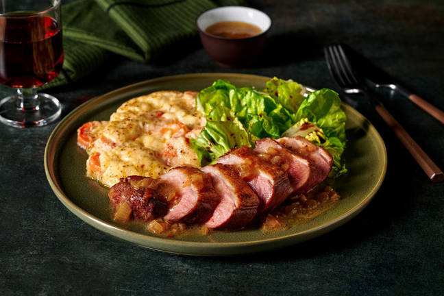 Duck Fillet with Root Veg Dauphinoise