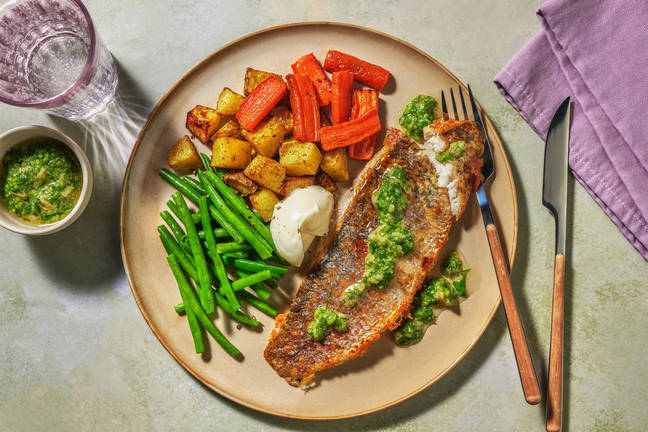 Oven-Baked Haddock and Herby Relish