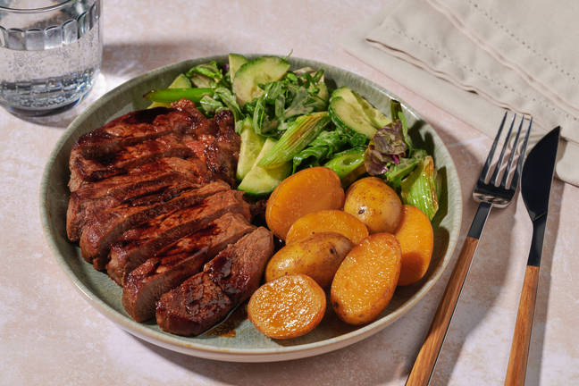 Glazed Rump Steak and Soy Butter Potatoes