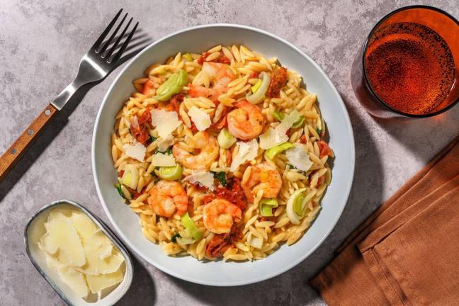 Orzotto aux crevettes à la toscane