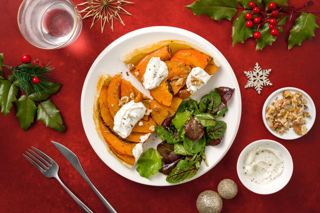 Tarte tatin de courge & chantilly au chèvre
