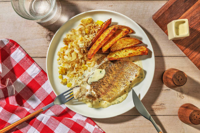 Barramundi & crème à la sauge du comptoir