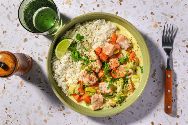Eintopf à la Blanquette mit Lachs