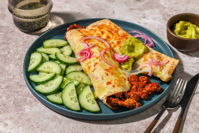 Taquitos porc haché, guacamole & gouda