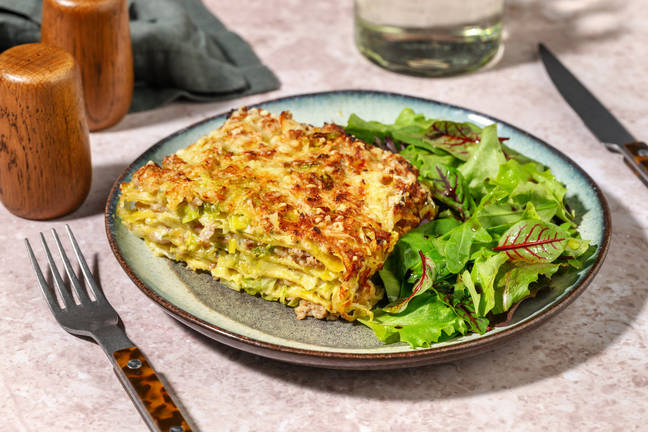 Lasagne fondantes chou vert frisé & porc haché