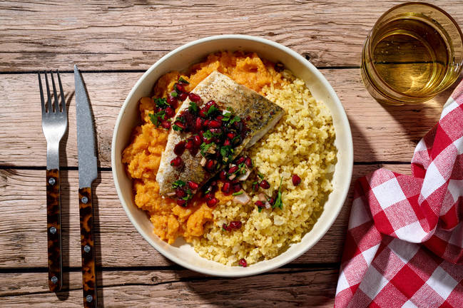 Barramundi grillé & purée de courge du comptoir
