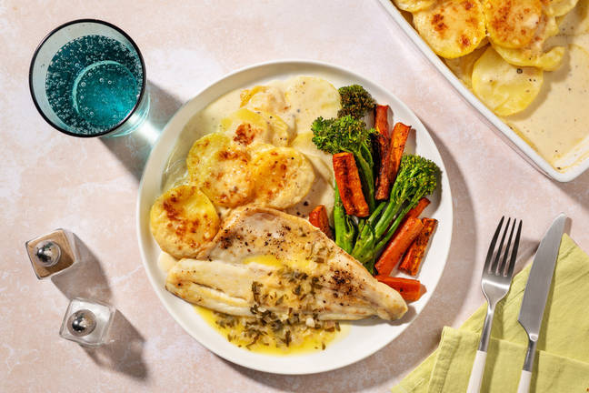 Parsley Butter Basa & Potato Dauphinoise