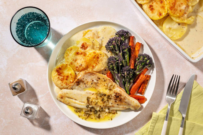 Parsley Butter Basa & Potato Dauphinoise