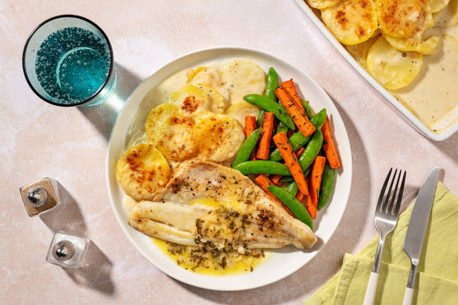 Parsley Butter Basa & Potato Dauphinoise