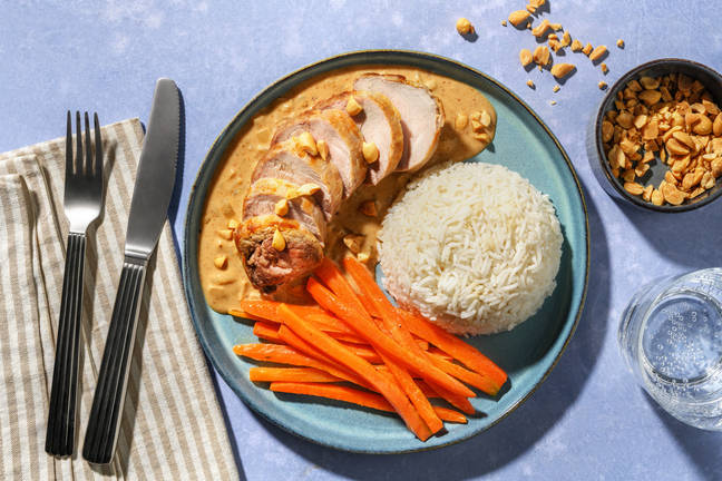 Filet mignon de porc & sauce satay maison