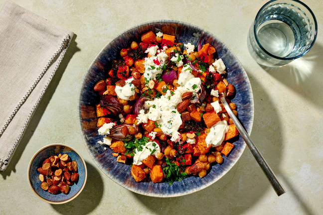 Bowl de pois chiches & patate douce au cumin